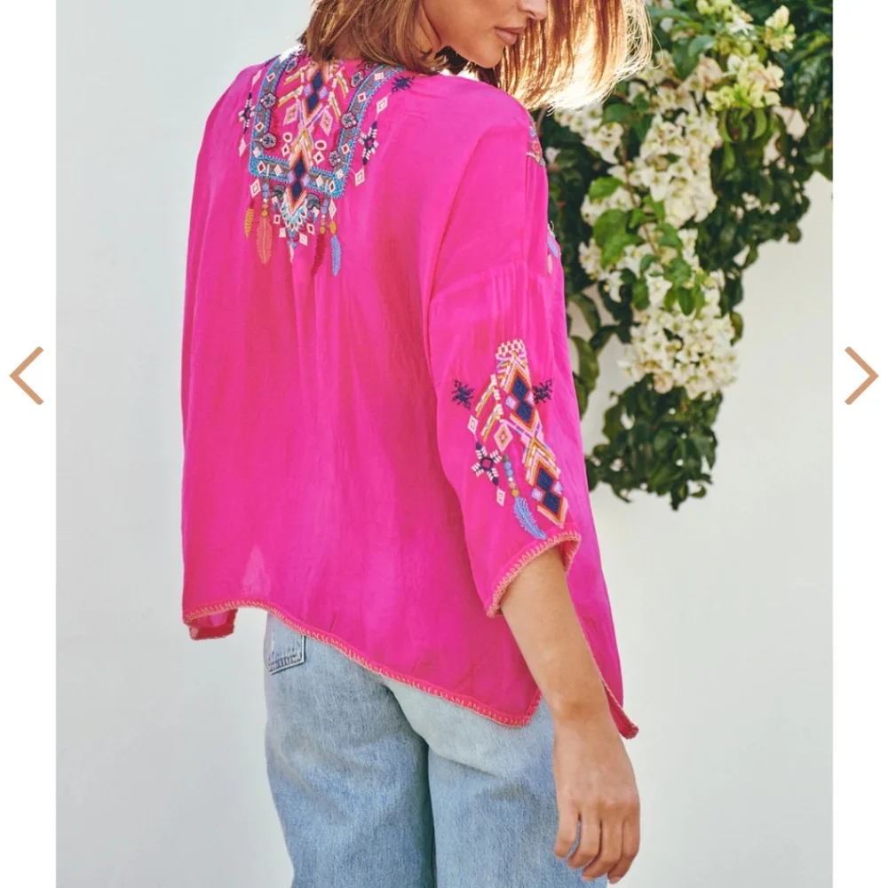 Johnny Was Ragoon Blouse - Picture 3 of 6